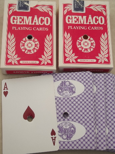 Drilled casino playing cards lot, Ho-Chunk etc.