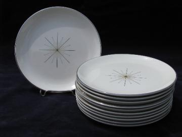 Eames era MCM atomic starburst Modern Star bread & butter plates lot