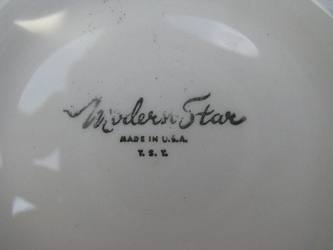 Eames era MCM atomic starburst Modern Star soup bowls, fruit bowls lot