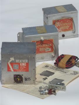 Early radio control garage door controls,Barbar-Colman Doorman units for parts