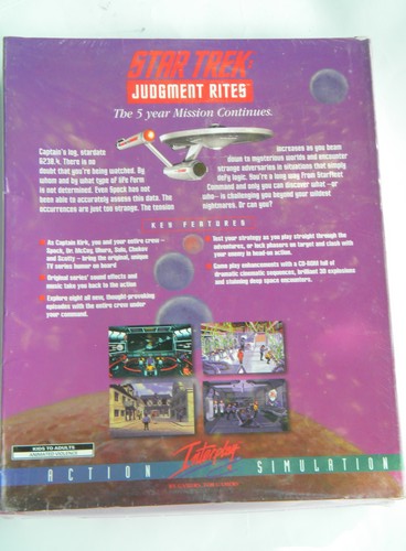 Factory sealed Star Trek Judgment Rites action simulation PC game CD-ROM