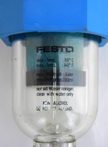 Festo LFM-1/4-S-B line filter sediment bowl for compressed air