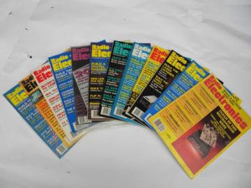 Full year of 1987 Radio-Electronics magazines w/robotics projects