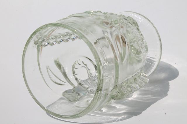 giant glass tiki head mug, retro vintage