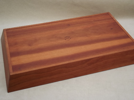 Hand crafted cherry wood box tray, Berea / shaker style serving tray