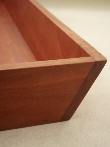 Hand crafted cherry wood box tray, Berea / shaker style serving tray