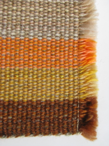 Hand woven stripes southwest colors placemats, retro 60s table linen