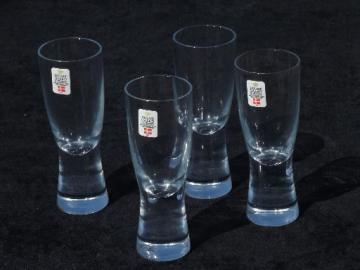 Holmegaard Denmark danish modern crystal vodka cordial glasses, Scanada