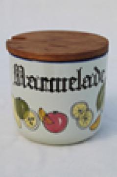 Knabstrup Denmark stoneware Marmalade jar, danish modern vintage pottery