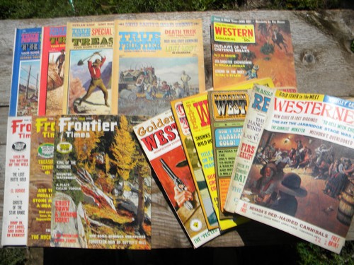 Large lot of old 1970s western & treasure magazines True West, etc.