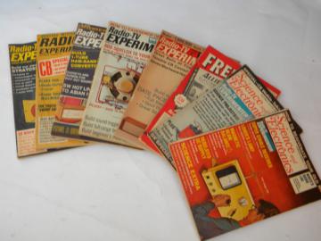 Lot 1960s vintage Science and Electronic/Radio-TV Experimenter magazines