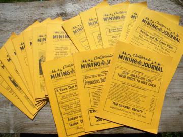 Lot 1970s California Mining Journal back issues gold, prospecting etc.