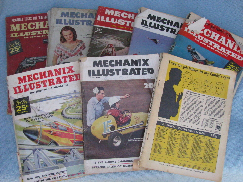 Lot 50s vintage DIY magazines Popular Mechanics/Mechanics Illustrated