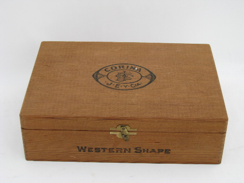 Lot 6 pair vintage gloves, wood glove box, old wooden cigar box