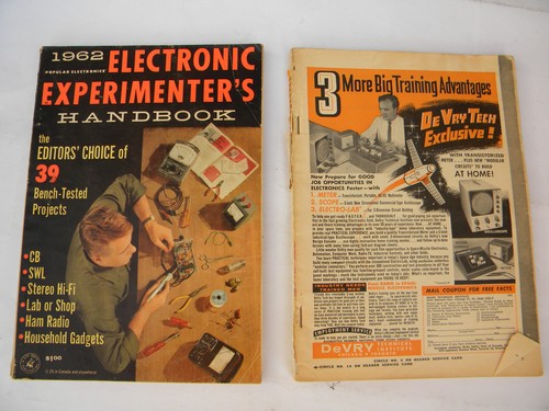 Lot of 1950s/1960s vintage Popular Electronics Experimenters Handbooks
