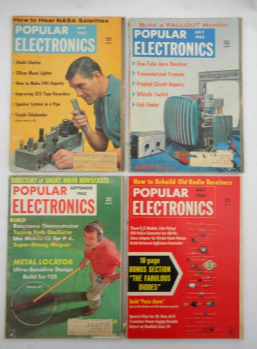 Lot of 1960s vintage Popular Electronics magazines w/projects & plans