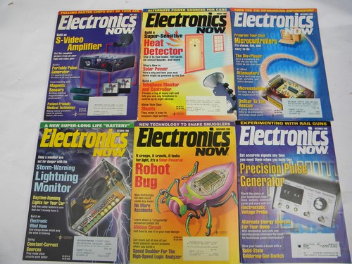 Lot of 90s vintage Electronics Now magazines w/DIY projects full year 1998