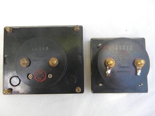 Lot of assorted vintage AC/DC electrical panel meters from makers stash