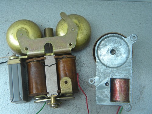 Lot of old telephone bells ringer parts, steampunk vintage