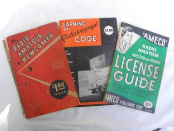 Lot of vintage ham & shortwave radio operator Morse code & license guides