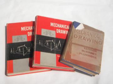 Lot vintage architects/engineers/drafters technical drawing/drafting books