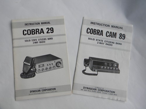 Lot vintage CB radio manuals, advertising catalogs Cobra 29/Cobra Cam 89