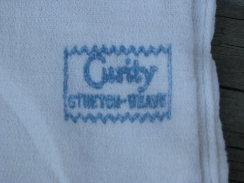 Lot vintage cloth diapers, Curity stretch weave cotton fabric