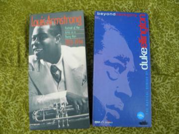 Louis Armstrong & Duke Ellington  jazz musician cassette tape sets