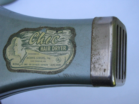 Machine-age vintage Morris-Struhl Chic early electric hair blow dryer