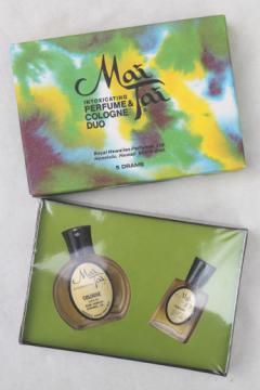 Mai Tai Hawaiian flowers perfume / cologne set, sealed vintage fragrance from Hawaii