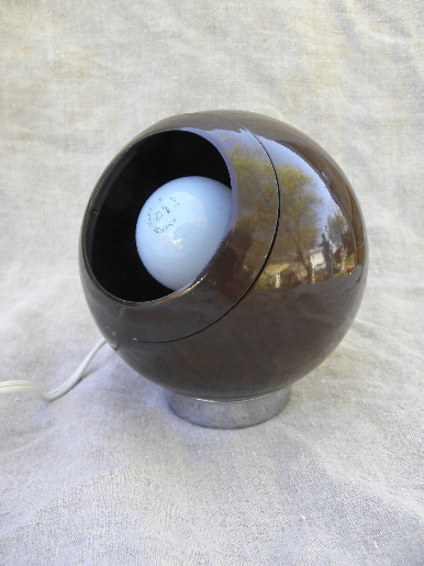 Mid-century mod ball globe shade spot light, vintage convertible lamp