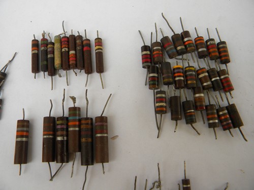 Mixed lot old industrial bumblebee resistors steampunk vintage scrap