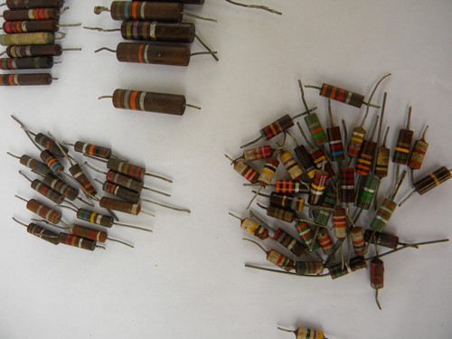 Mixed lot old industrial bumblebee resistors steampunk vintage scrap