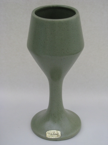 Mod Floraline McCoy, Haeger vintage pottery planters & vases, matte green