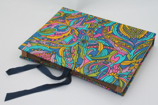 Mod vintage paisley satin expanding file folder organizer for papers, document files