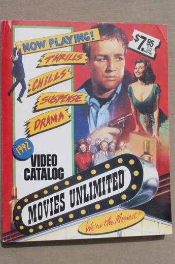 Movies Unlimited video catalog vintage 1992, huge wish book 600+ pages!