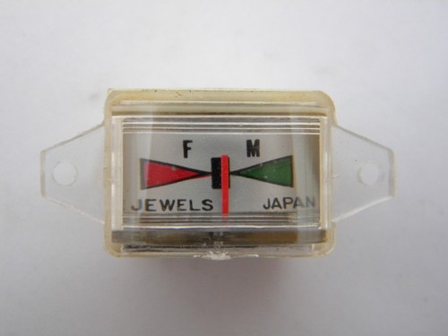 New-old-stock jeweled Olson FM tuning panel meter ME-112