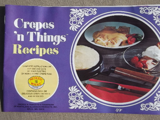 Nordic Ware crepes n' things crepe pan w/ recipes & instructions