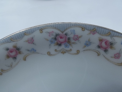 Noritake Bloomfield floral, set 6 vintage china bread and butter plates