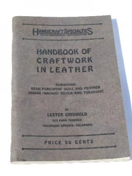 Old 1928 Boy Scout Native American leather camp crafts, Indian beadwork etc