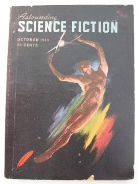 Old 1949 Astounding Science Fiction sci-fi magazine,L Ron Hubbard/Poul Anderson