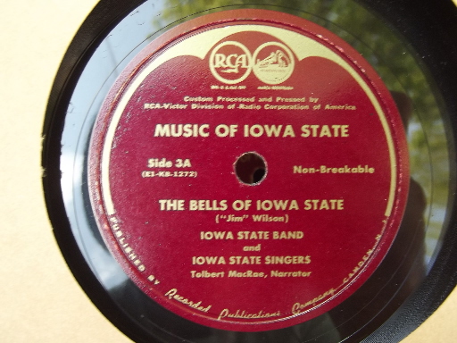 Old Iowa State College varsity football/basketball fight songs records