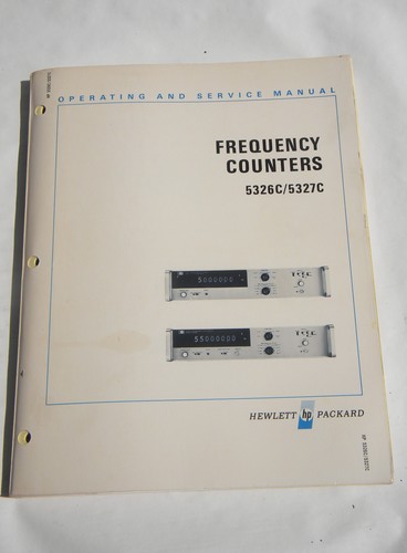 Operating & service manual HP Frequency Counters 5326C/5327C
