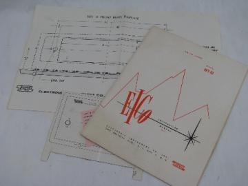 Original EICO HFT-92 vacuum tube AM-FM stereo radio tuner manual w/drawings etc.