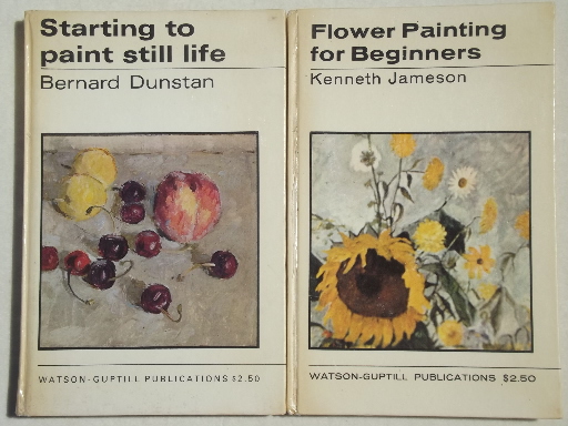 Out-of-print art instruction books, artist's ink pencil drawing painting