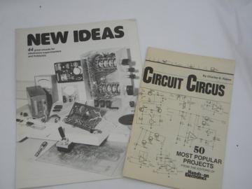 Pair of vintage electronics project books DIY Tesla coil, audio pre-amp etc.