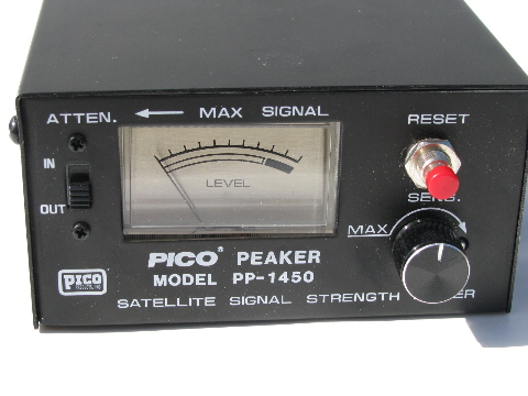 Pico Peaker PP-1450 satellite antenna signal strength meter w/case