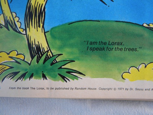Rare 1971 Dr Seuss's The Lorax cartoon preview 1st printing Woman's Day