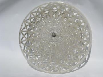 Retro 1950's vintage plastic clip-on lamp shade for ceiling light fixture