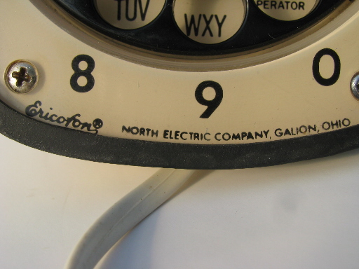 Retro 1960s Ericofon rotary dial telephone, scandinavian mod vintage